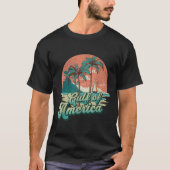 Retro Sunset Beach Vibes - Golf van Verenigde Stat T-shirt (Voorkant)