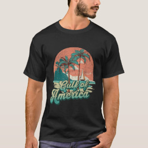 Retro Sunset Beach Vibes - Golf van Verenigde Stat T-shirt