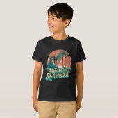 Retro Sunset Beach Vibes - Golf van Verenigde Stat T-shirt (Voorkant volledig)