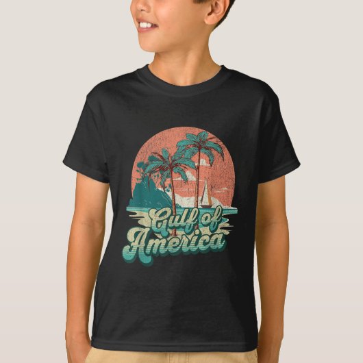 Retro Sunset Beach Vibes - Golf van Verenigde Stat T-shirt (Voorkant)