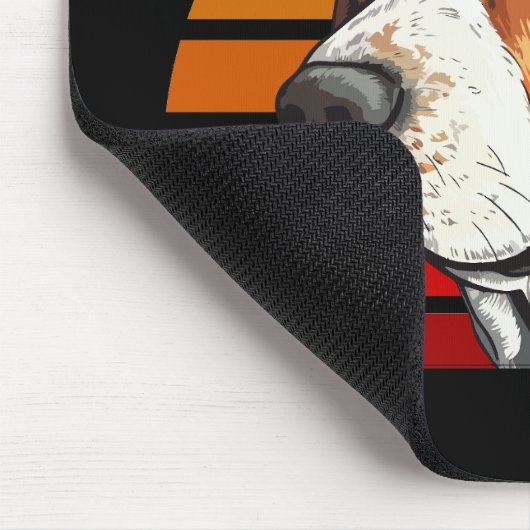 Retro Sunset Beagle Muismat (Hoek)