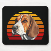 Retro Sunset Beagle Muismat (Voorkant)