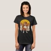 Retro Sunset Beagle T-shirt (Voorkant volledig)