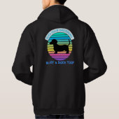 Retro Sunset Begraaft uw teckel ook een sok? Hoodie (Achterkant)