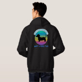 Retro Sunset Begraaft uw teckel ook een sok? Hoodie (Achterkant volledig)