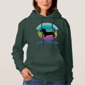Retro Sunset Begraaft uw teckel ook een sok? Hoodie (Voorkant)