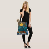Retro Sunset Bergen Print Knip en Naai Tas (Op model)