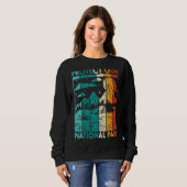 Retro Sunset beschermt ons Nationaal Park Yellowst Trui (Voorkant volledig)