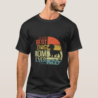 Retro Sunset Beste Tachshund Hond Moeder Ooit C T-shirt