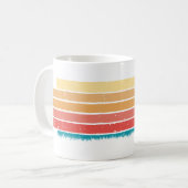 Retro Sunset Bichon Frisé Pet Hondenliefhebber Koffiemok (Voorkant links)