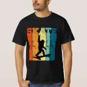  retro sunset bigfoot skateboardskater t-shirt (Voorkant)