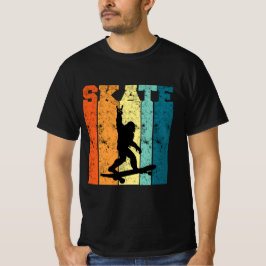  retro sunset bigfoot skateboardskater t-shirt