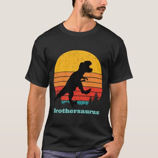 Retro Sunset Brothersaurus T-shirt (Voorkant)