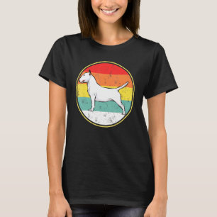  Retro Sunset Bull Terrier Dog T-shirt