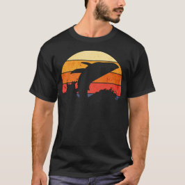Retro Sunset Bultrug Walvis Breaking T-shirt