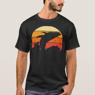 Retro Sunset Bultrug Walvis Breaking T-shirt