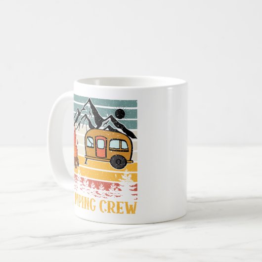 Retro Sunset  Camping Crew Camping Koffiemok (Voorkant links)