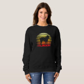 Retro Sunset Cane Corso Hond Thema Ontwerp Trui (Voorkant volledig)
