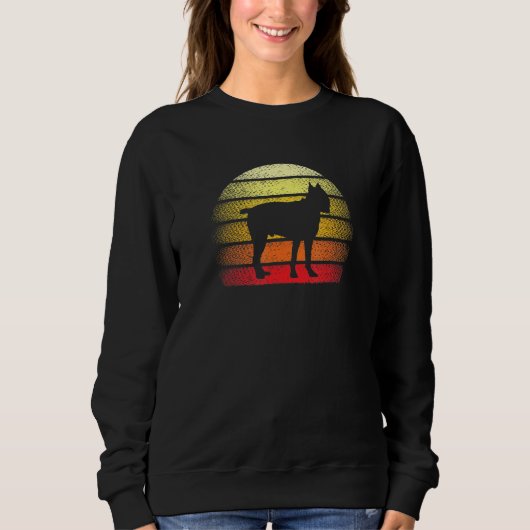 Retro Sunset Cane Corso Hond Thema Ontwerp Trui (Voorkant)