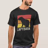  Retro Sunset Capybara Wild Animal Rodent C T-shirt (Voorkant)