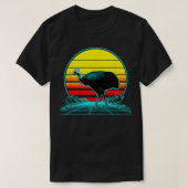 Retro  Sunset Cassowary T-shirt (Design voorkant)