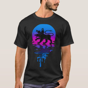  Retro Sunset Cerberus T-shirt
