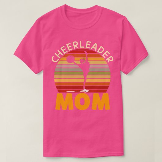 Retro Sunset  Cheerleidende mama T-shirt (Design voorkant)