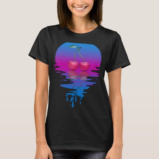 Retro Sunset Cherry T-shirt (Voorkant)