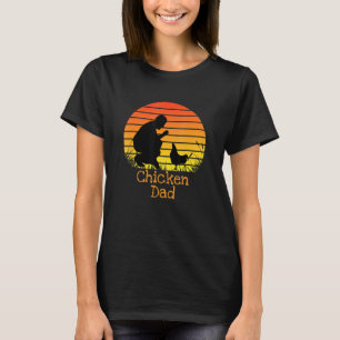  Retro Sunset Chicken Farmer T-shirt