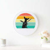 Retro Sunset Chihuahua Grote Klok (Huis)