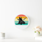 Retro Sunset Chihuahua Ronde Klok (Huis)
