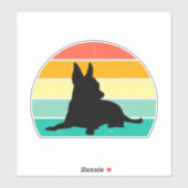 Retro Sunset Chihuahua Sticker (Vel)