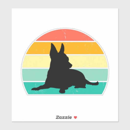 Retro Sunset Chihuahua Sticker (Vel)