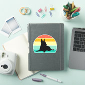 Retro Sunset Chihuahua Sticker (iPad Cover)