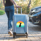 Retro Sunset Chihuahua Sticker (Koffer Insitu)