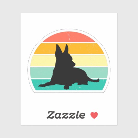 Retro Sunset Chihuahua Sticker (Vel)