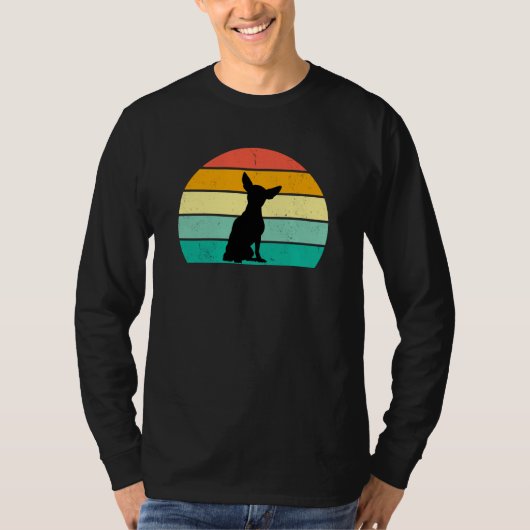 Retro Sunset Chihuahua T-Shirt (Voorkant)