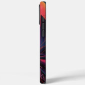 Retro Sunset City iPhone Case Vaporwave Esthetisch (Achterkant / Links)