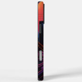 Retro Sunset City iPhone Case Vaporwave Esthetisch (Achterkant / Rechts)