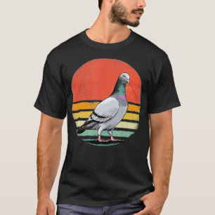 Retro Sunset Columbidae Pigeon Gifts Mannen T-shirt