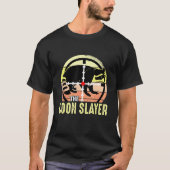  Retro Sunset Coon Slayer Hunter T-shirt (Voorkant)