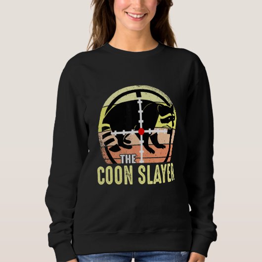 Retro Sunset Coon Slayer Hunter Trui (Voorkant)