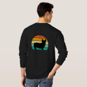 Retro Sunset Corgi T-Shirt (Achterkant volledig)