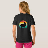 Retro Sunset Corgi T-Shirt (Achterkant volledig)