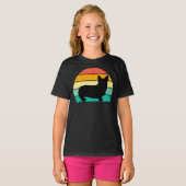 Retro Sunset Corgi T-Shirt (Voorkant volledig)