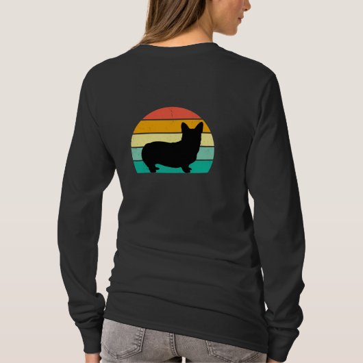 Retro Sunset Corgi T-Shirt (Achterkant)