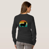 Retro Sunset Corgi T-Shirt (Achterkant volledig)
