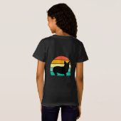 Retro Sunset Corgi T-Shirt (Achterkant volledig)