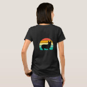 Retro Sunset Corgi T-Shirt (Achterkant volledig)
