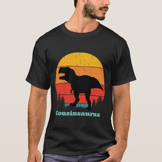 Retro Sunset Cousinsaurus T-shirt (Voorkant)